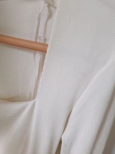 H&amp;M White Full Sleeves Top