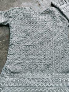 Embroidered Cotton Kurta
