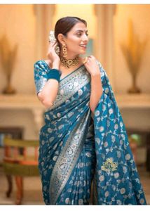 Elegant Blue Banarasi Saree
