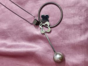 Black Metal Long Necklace