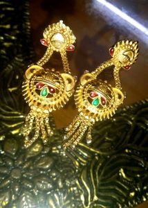 Gold Earrings ( Pack Of 2)