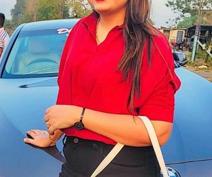 Red V-neck Top