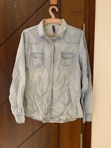 Blue Denim Shirt For Women