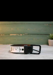 Woodland Black Leather Belt