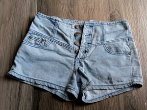 Denim High-Waisted Shorts
