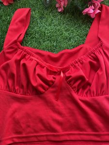 Red Crop Top