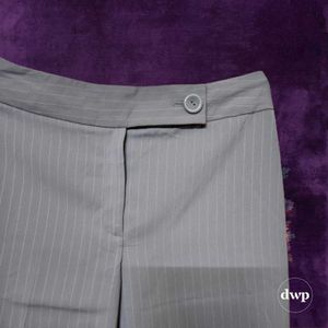 Formal khaki-ish color thin white stripped pant