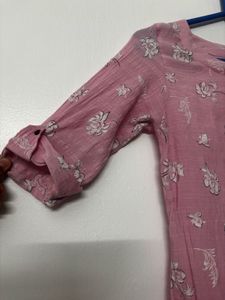 Pink Medium Length Kurta