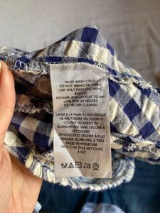 Blue Gingham Tube Top
