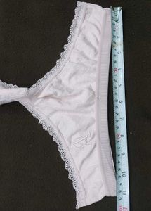 White Lace Trim Briefs 🔥