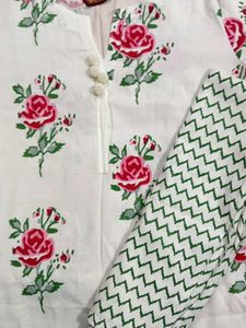 Pink And White Kurta Sets