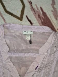 Lilac Button-Down Top