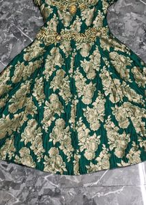 Anarkali Green Kurti