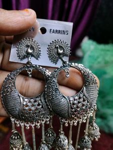Oxidised Earring