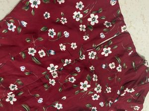 Floral Burgundy Mini Dress