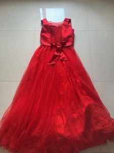Red Sleeveless Formal Gown
