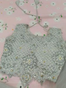 designer  crop top and duppata