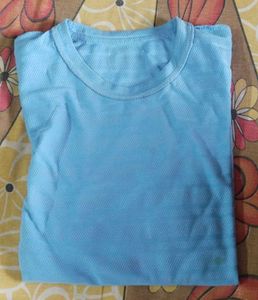 Light Blue, Deep Blue, Athletic T-Shirt And Shirts