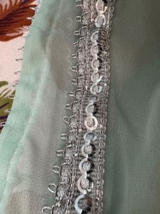 Elegant Mint Green Embellished Kurti Set