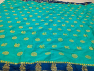 Elegant Teal Saree