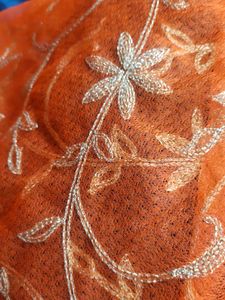 Orange Floral Net