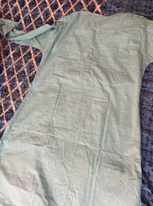Chikankari Kurta Set- Pista Green-New Without Tag