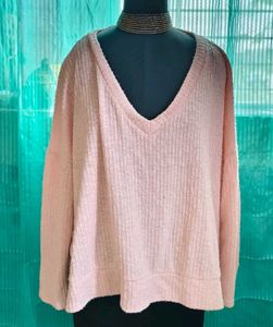 BOGO 🎁 Buy One Get 1🎁Peach V-Neck Pullover Top
