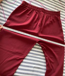 Maroon Embroidered Kurta Set