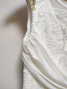 White Lacework Maxi Dress