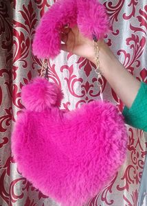 Hot Pink Heart Purse