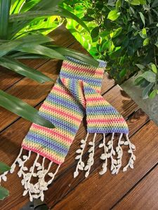 Rainbow Crochet Scarf