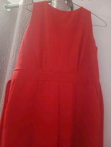 Red Sleeveless Jumpsuit