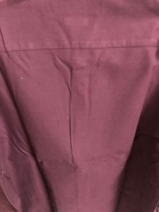 Zara Man - Slim Fit Maroon Solid Shirt