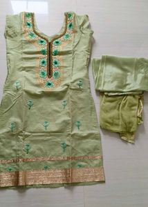 Light Olive Green Kurta Set