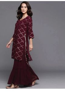 Elegant Maroon Kurta Set