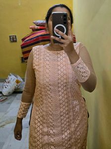 Chikankari Embroidered Kurta (Freebie Included)