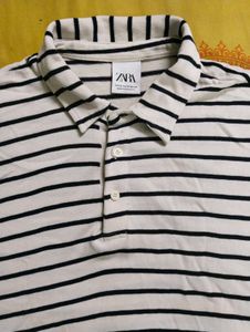 Striped ZARA Polo T-Shirt
