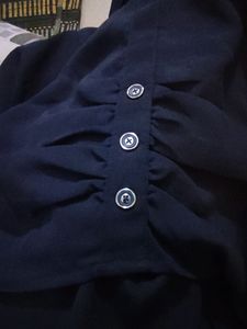 Navy Blue Crop Top