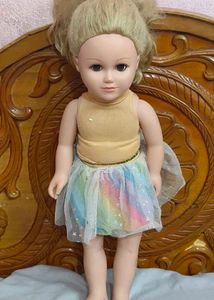Vintage Doll with Rainbow Tutu