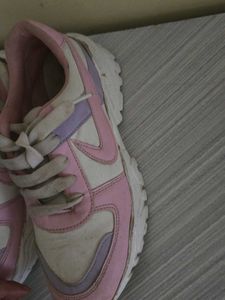 Pink &amp; White Sneakers
