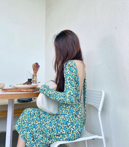 Zara Backless Tie Maxi Dress