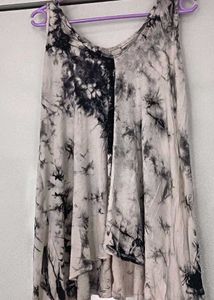 Tie Dye Black Tank Top