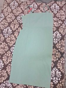 olive green Bodycon Mini Dress , S