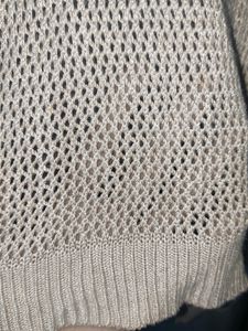 Tie knot wool sweater