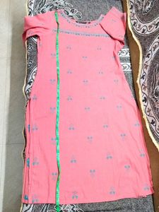 Avaasa Peach Colour Kurti For Women