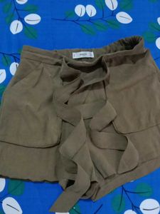 Brown Casual Shorts From Mango.