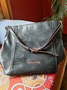 Lino Perros Faux Croc Shoulder Bag