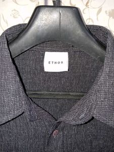 Ethos Designer Self Textured Shirt