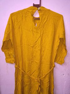 Mustard Yellow Midi Dress