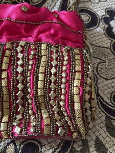 Pink Beaded Handbag